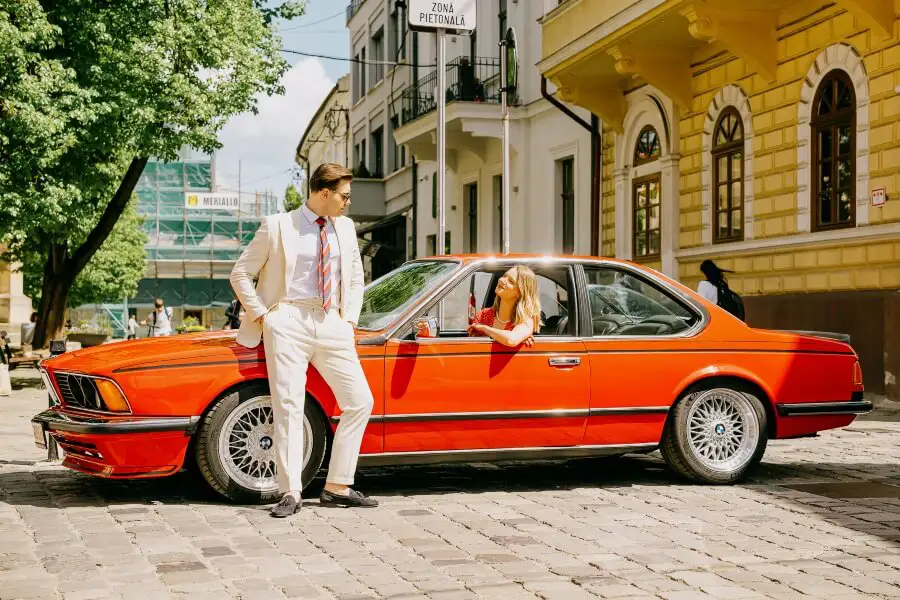 Classic BMW 635 CSi self drive in Romania