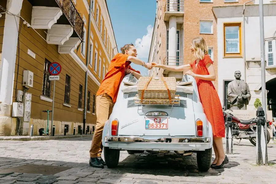 Classic Fiat 500 road trip in Transylvania Romania