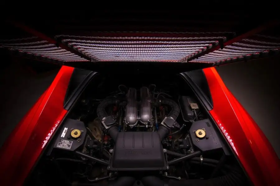 Ferrari 348 TB engine detail and mechanical components