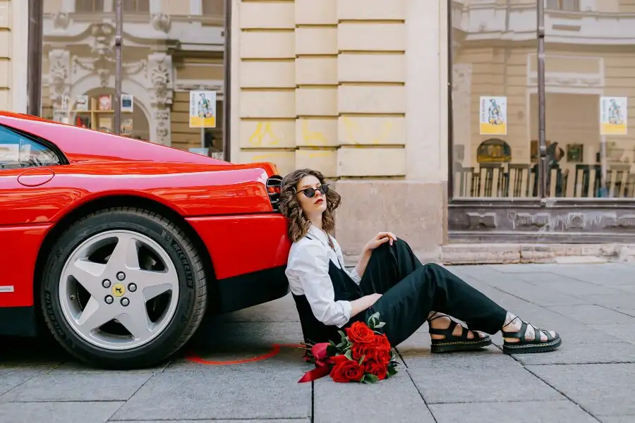 Ferrari 348 TB classic car for film shoots in Romania